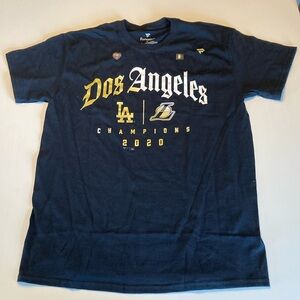 Mens Fanatics size M, never worn, Lakers and Dodgers Champions 2020 tshirt